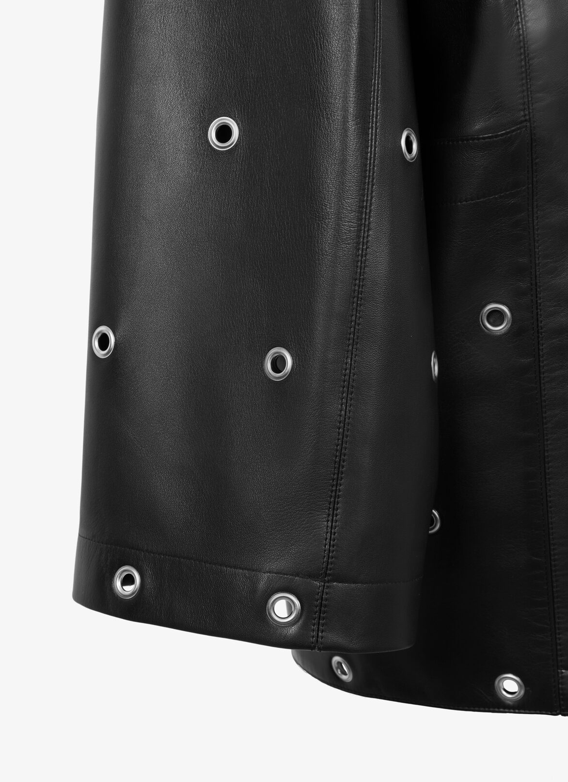 SHORT COAT AGNEAU LUX BLACK ALAÏA BLACK SHORT COAT AGNEAU LUX BLACK